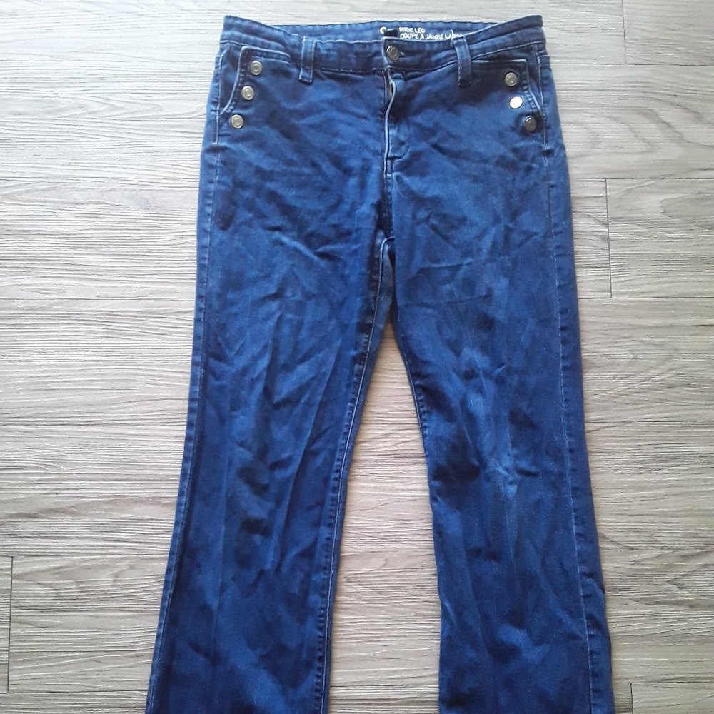 Gap Denim Wide Leg Jeans Womens SZ 12